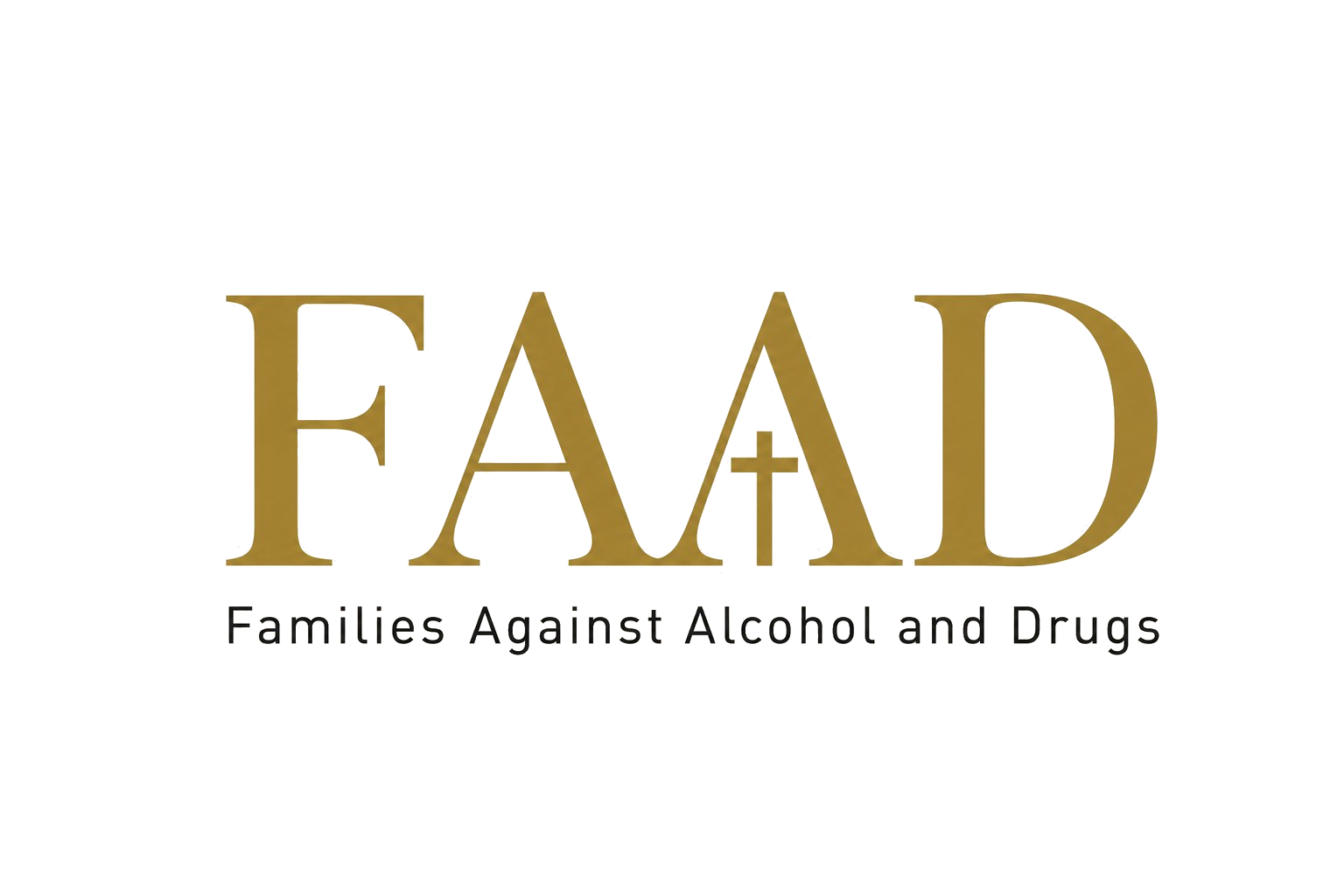 FAAD - Families Against Alcohol and Drugs logo with cross